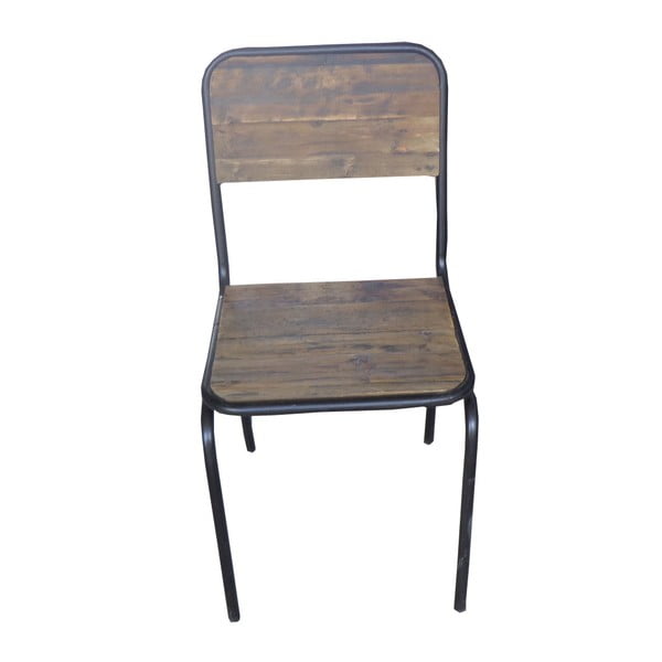 Hnědá jídelní židle z jedlového dřeva Industrial – Antic Line-image-1