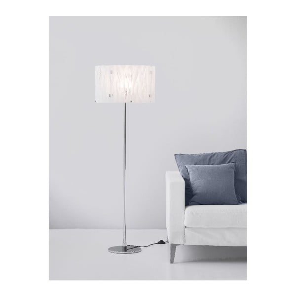Bílá stojací lampa Herstal Grassio