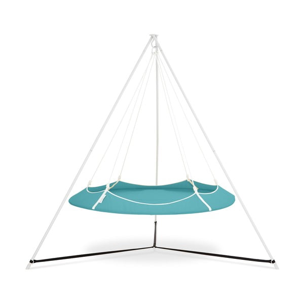 Modrá zahradní houpačka se stojanem – Hangout Pod