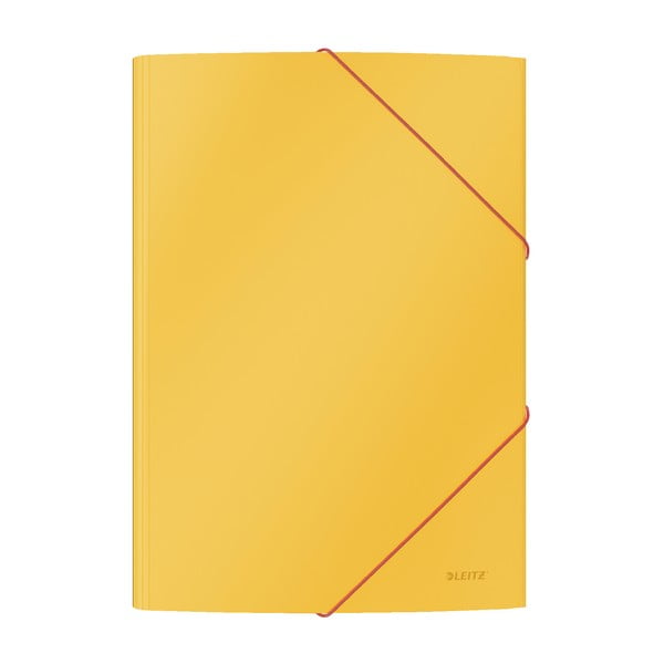 Sada 10 žlutých kancelářských desek s hebkým povrchem Leitz Cosy, A4