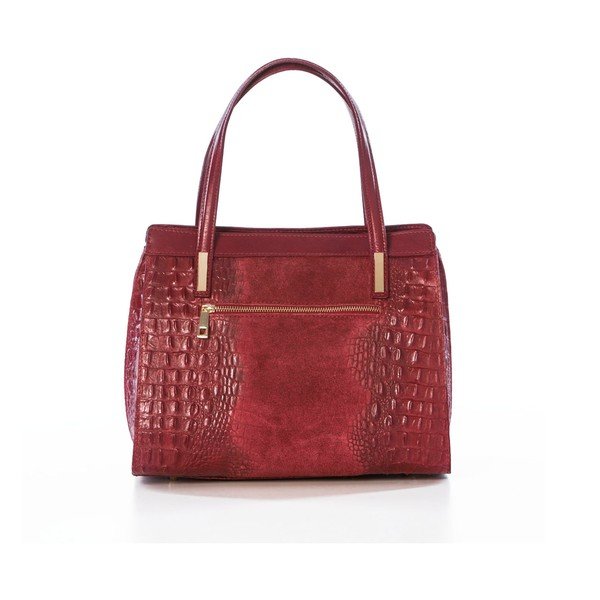 Kožená kabelka Croco Red-image-2