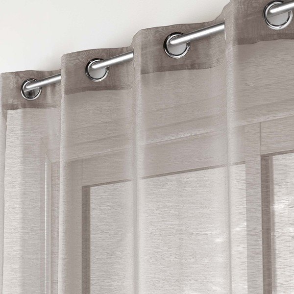 Hnědá voálová záclona 140x240 cm Lissea – douceur d'intérieur-image-1