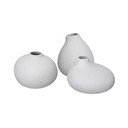 Světle šedé porcelánové vázy v sadě 3 ks (výška 9 cm) Nona – Blomus