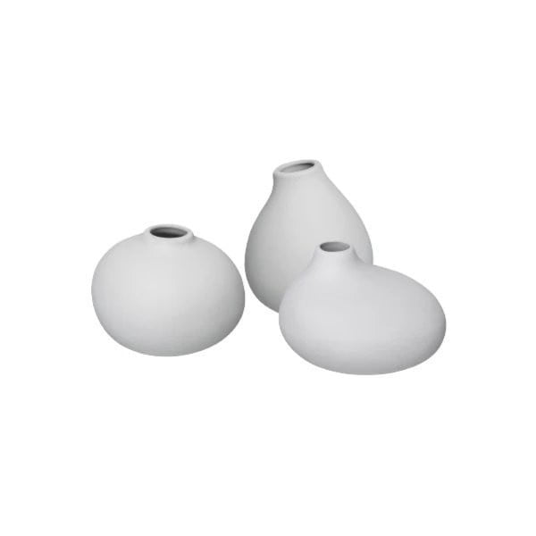 Bílé porcelánové vázy v sadě 3 ks (výška 9 cm) Nona – Blomus