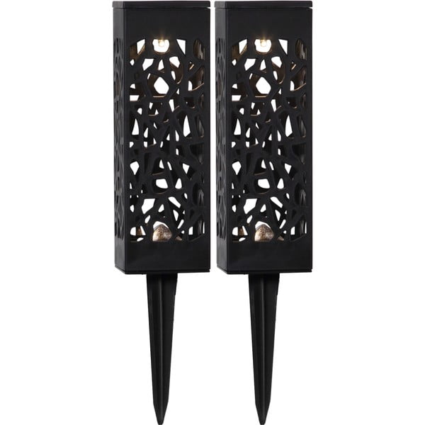 Sada 2 venkovních solárních LED svítidel Star Trading Izola, výška 18 cm