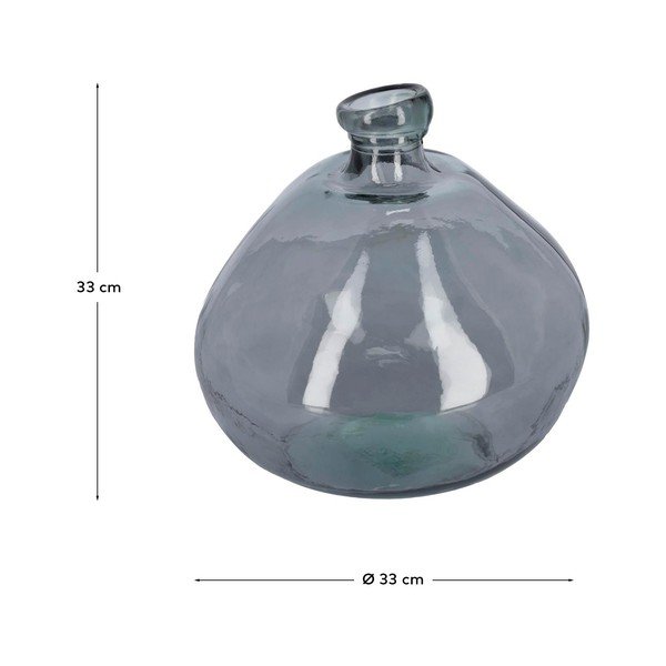 Modrá váza z recyklovaného  skla (výška 33 cm) Brenna – Kave Home-image-4