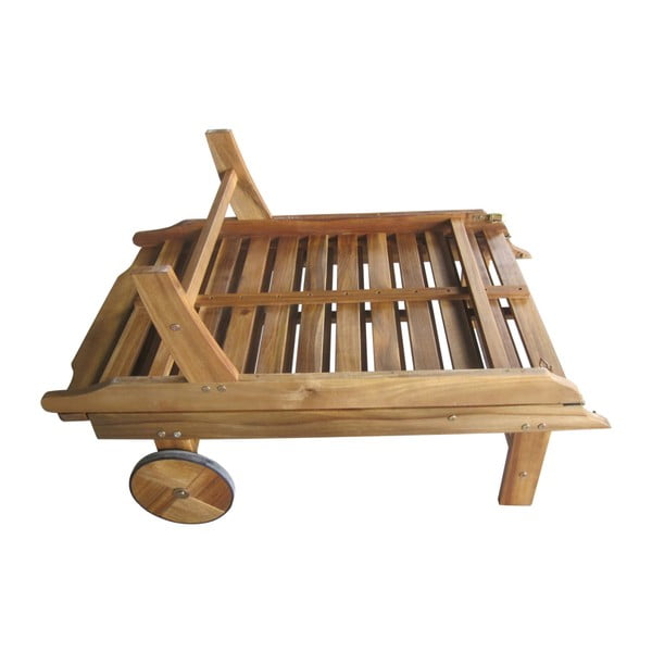 Zahradní skládací lehátko z eukalyptového dřeva Garden Pleasure Palm Springs-image-3