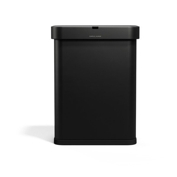 Černý bezdotykový ocelový odpadkový koš 58 l Sensor – simplehuman-image-2