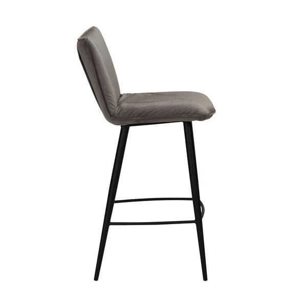 Šedá sametová barová židle DAN-FORM Denmark Join, výška 93 cm-image-3
