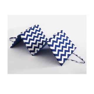 Bílo-modrý zahradní podsedák na lehátko 49x137 cm   Zig Zag – B.E.S.