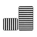 Bílo-černé koupelnové předložky v sadě 2 ks 60x100 cm – Mila Home