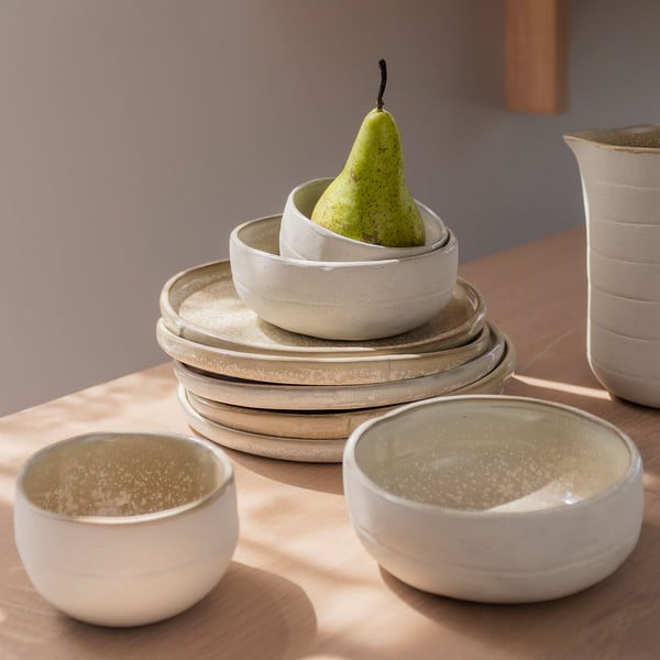 Bílo-béžové misky v sadě 2 ks z kamene ø 10 cm Sand Grain – Mette Ditmer Denmark-image-1