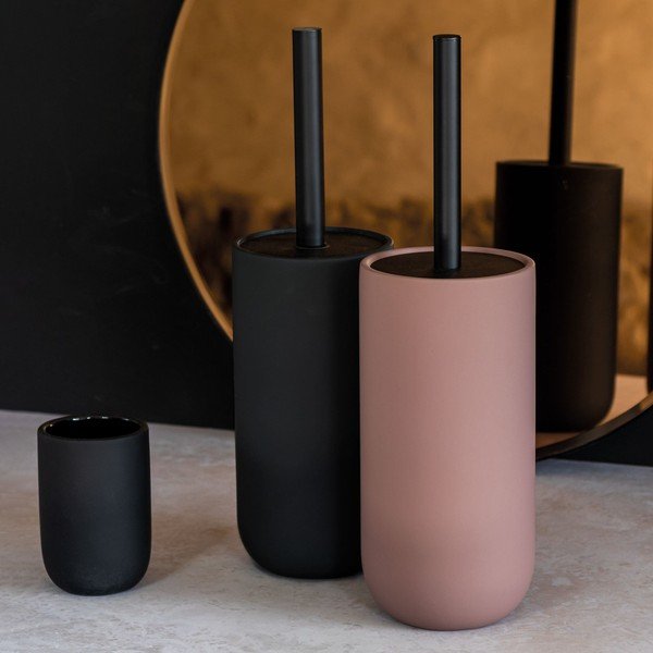 Černá keramická WC štětka Lotus – Mette Ditmer Denmark-image-1