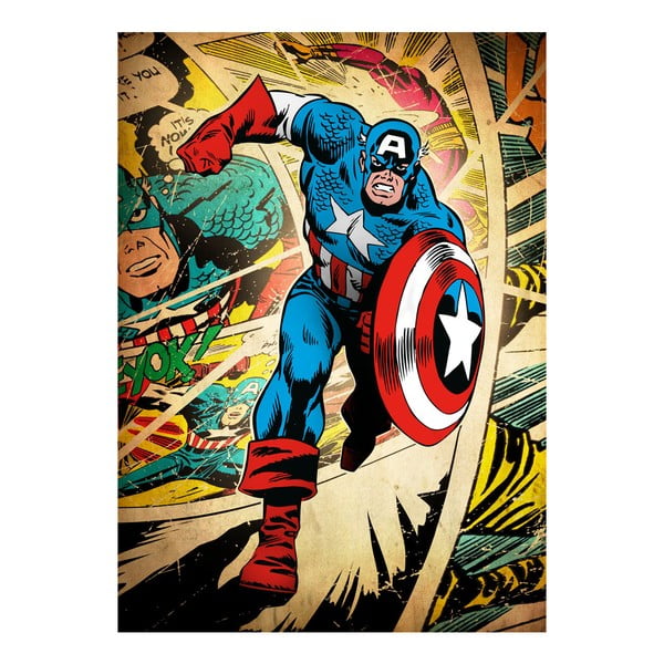 Nástěnná cedule Marvel Silver Age - Captain America