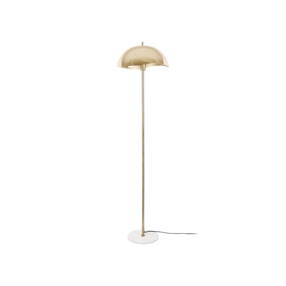 Stojací lampa ve zlaté barvě s kovovým stínidlem (výška 154 cm) Waved – Leitmotiv