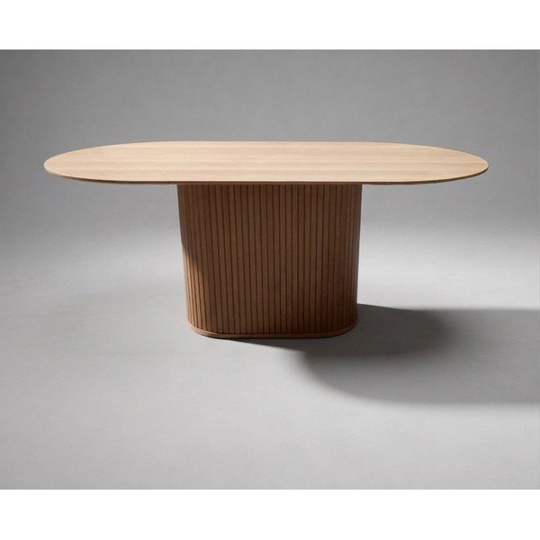 Jídelní stůl s deskou v dubovém dekoru 95x180 cm Nola - II. jakost – Unique Furniture-image-1