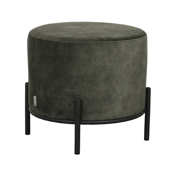 Khaki sametový taburet Troy – LABEL51-image-2