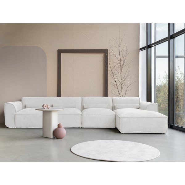 Bílá rohová pohovka (pravý roh) Flex Felix – Miuform-image-1