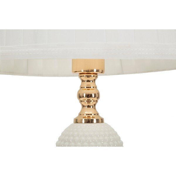 Bílá stolní lampa s textilním stínidlem (výška 40 cm) Napoli – Mauro Ferretti-image-2