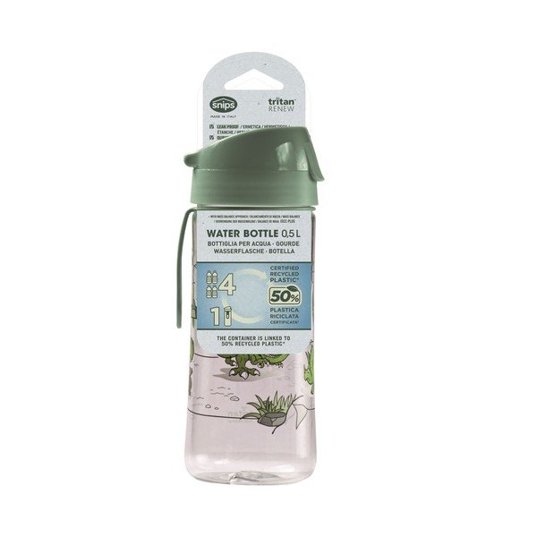 Zelená tritanová dětská lahev 500 ml Dinosaur – Snips-image-3