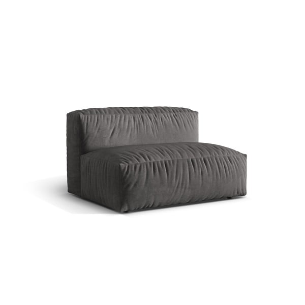 Šedý sametový modul pohovky (středový díl) Martina – Micadoni -image-1