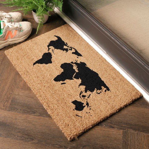 Rohožka z kokosového vlákna 40x60 cm World Map – Artsy Doormats-image-1