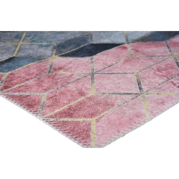 Světle růžovo-šedý pratelný koberec 80x150 cm – Vitaus-image-2