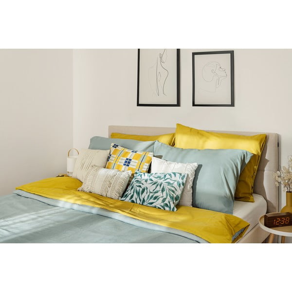 Béžová čalouněná dvoulůžková postel s roštem 180x200 cm Elyna – Bobochic Paris-image-4