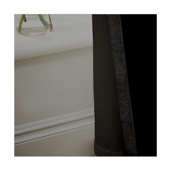 Černé termo závěsy v sadě 2 ks z žinylky 117x183 cm Selene Luxury Chenille – Hyperion-image-2