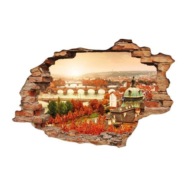 3D samolepka na zeď Ambiance Praha Podzim, 90 x 60 cm-image-2