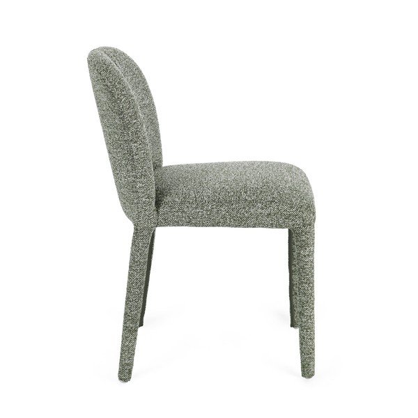 Zelená jídelní židle z materiálu bouclé Antara – Bizzotto-image-3