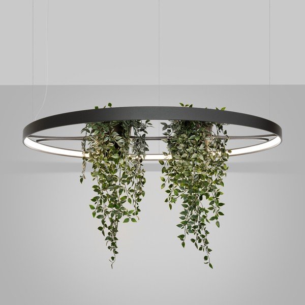 Černé hliníkové LED závěsné svítidlo ø 110 cm RIO – Thoro-image-1