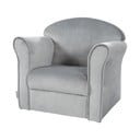 Světle šedé sametové dětské křesílko Lil Sofa – Roba