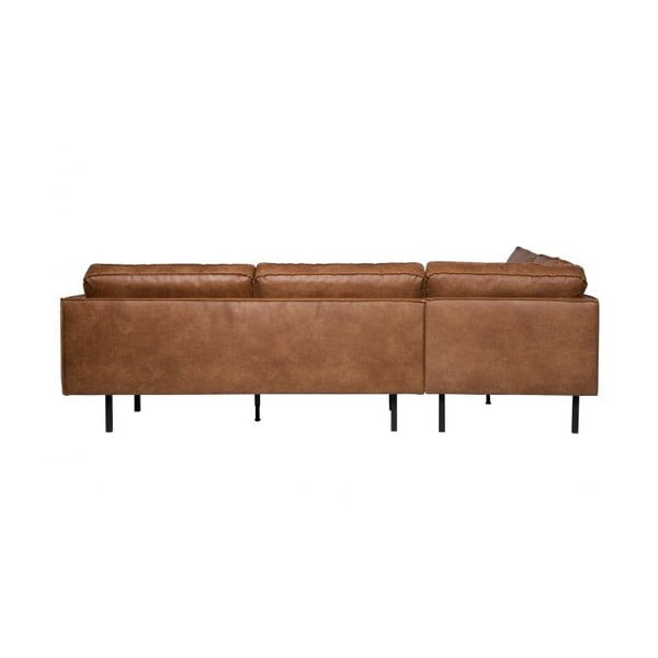 Hnědá rohová pohovka z imitace kůže (levý roh/do L) Rodeo – WOOOD-image-4
