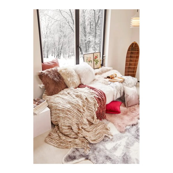 Béžový polštář Tiseco Home Studio Sheepskin, 45 x 45 cm-image-1