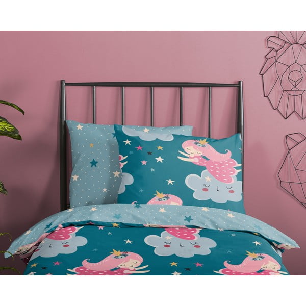 Bavlněné dětské povlečení do postýlky v petrolejové barvě 120x150 cm Princesse – Good Morning-image-2