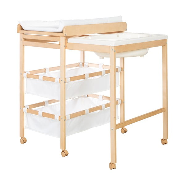 Přebalovací pult v dekoru břízy v bílo-přírodní barvě Baby Pool – Roba-image-2