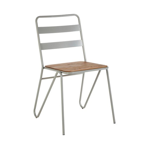 Šedá/v přírodní barvě jídelní židle z jilmového dřeva District – Premier Housewares