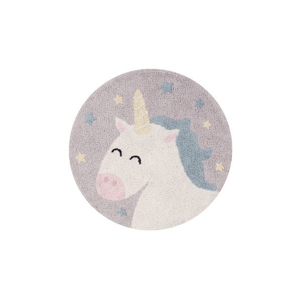 Pratelný ručně tkaný bavlněný dětský koberec ø100 cm Believe in Yourself – Lorena Canals