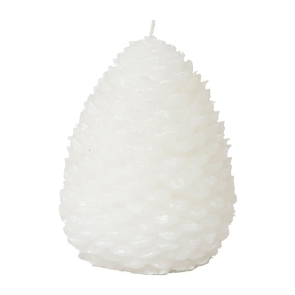 Bílá svíčka Côté Table Cone Noel White, 15 cm