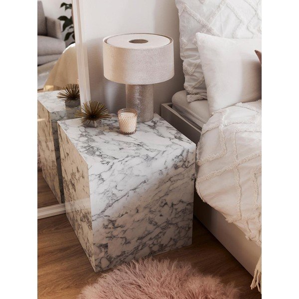 Odkládací stolek v mramorovém dekoru Westwing Collection Lesley-image-4