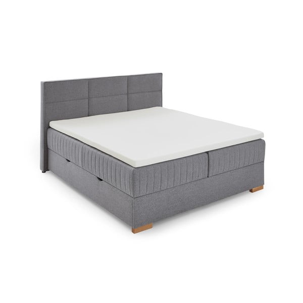 Šedá boxspring postel s úložným prostorem 180x200 cm Tambo – Meise Möbel