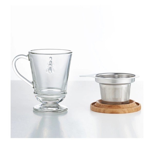 Skleněný hrnek se sítkem 270 ml Abeille – La Rochére-image-2