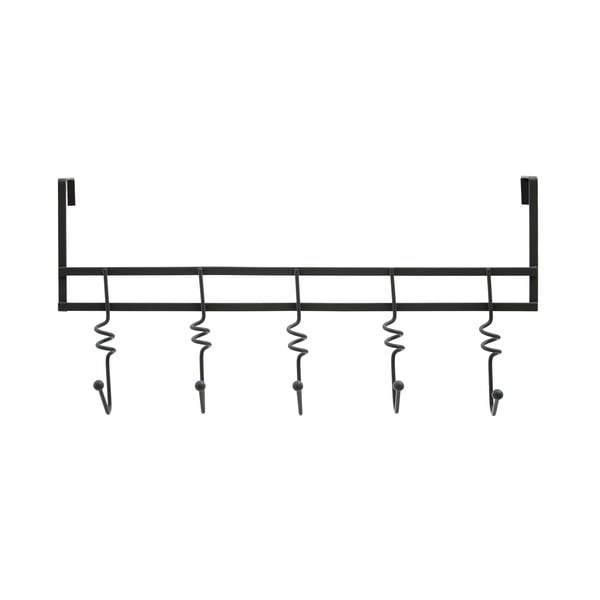 Černý kovový věšák na dveře 46 cm Jaxen – Premier Housewares