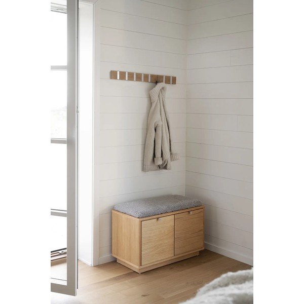 Botník v dekoru dubu s lavicí v šedo-přírodní barvě Confetti – Rowico-image-1