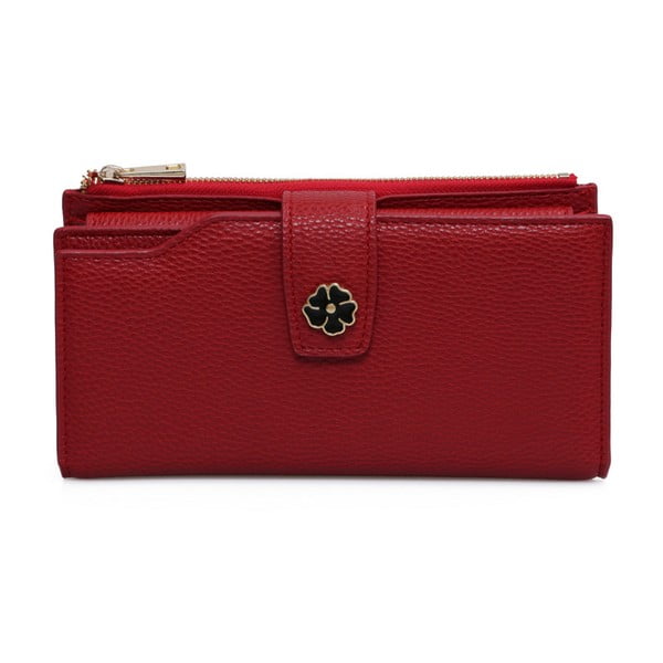 Červená peněženka z koženky Laura Ashley Redan