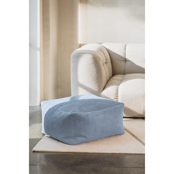 Světle modrý manšestrový taburet Keno – noo.ma-image-1