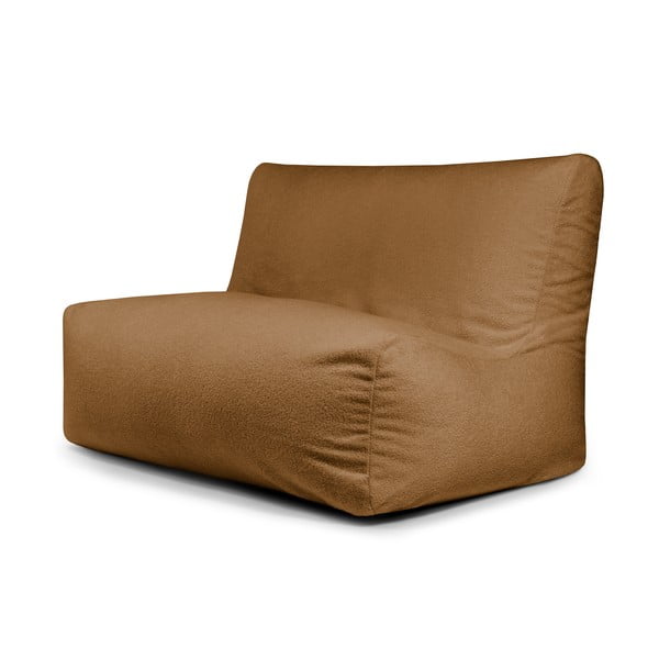 Hnědý sedací vak z textilie bouclé Sofa Seat Lounge – SLOWDOWN