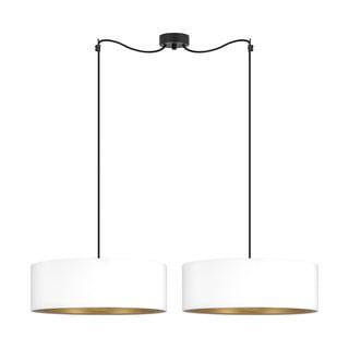 Bílé dvouramenné závěsné svítidlo s detailem ve zlaté barvě Sotto Luce Tres S, ⌀ 45 cm