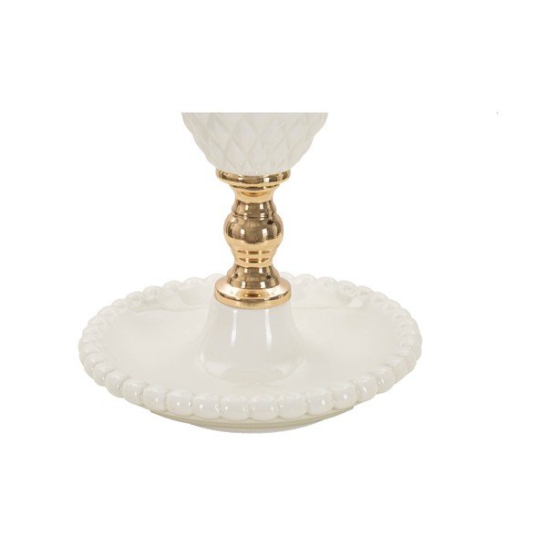 Bílá stolní lampa s textilním stínidlem (výška 57 cm) Torre – Mauro Ferretti-image-3